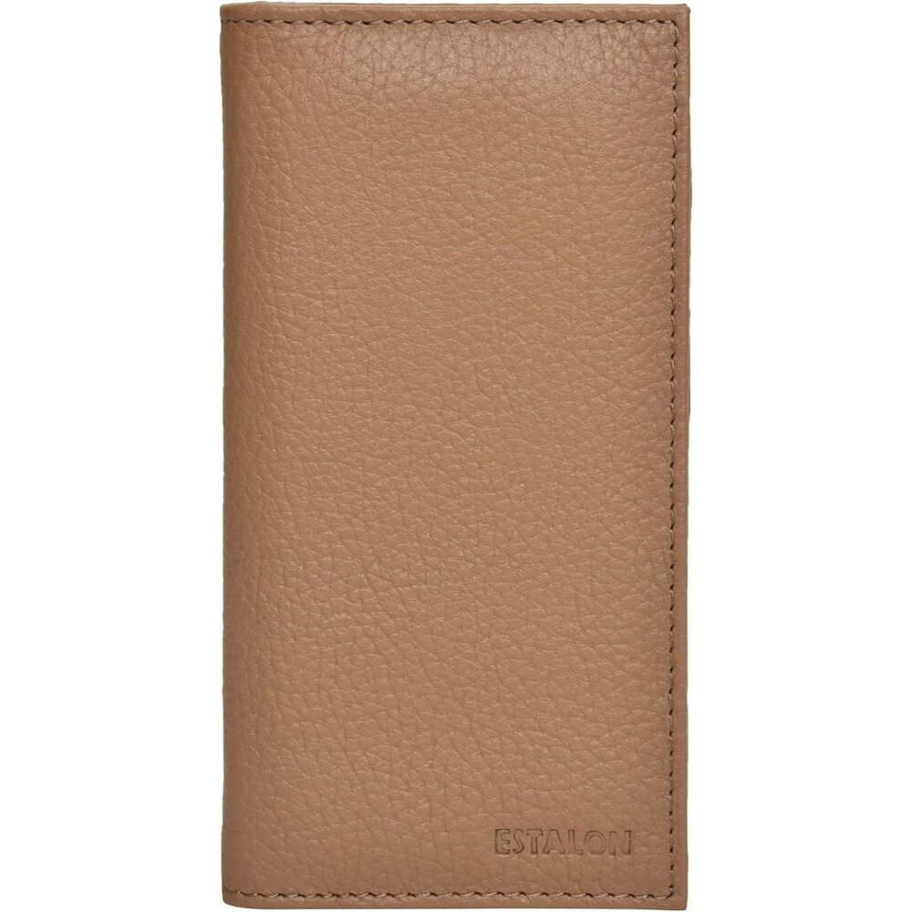 Leather Standard Register Checkbook Taupe